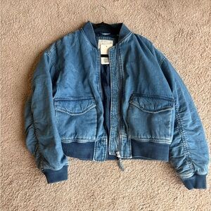 Levi's Navy and Light Blue Denim Bomber